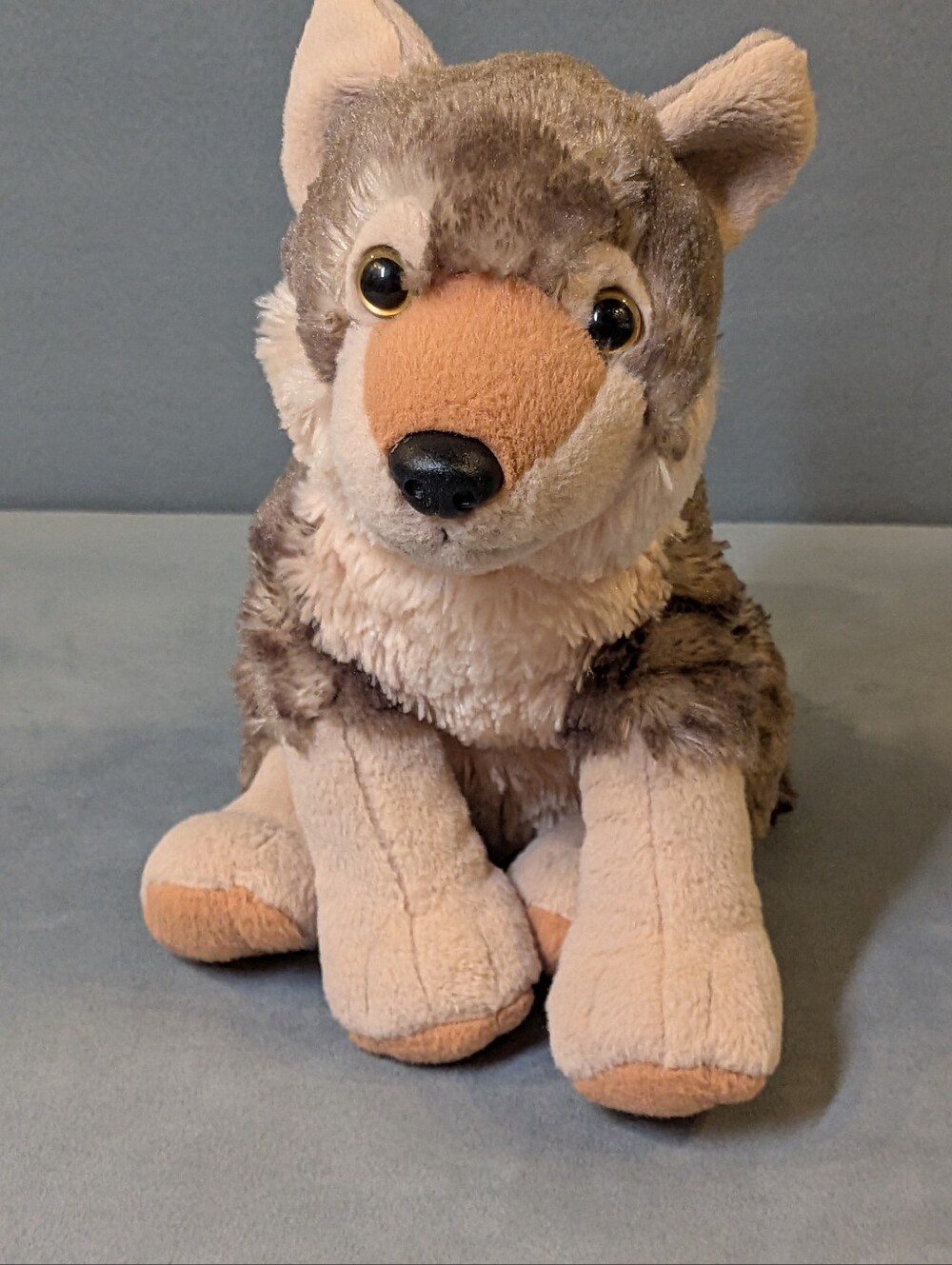 Wild Republic Plush Gray & Tan Timber Wolf  12"